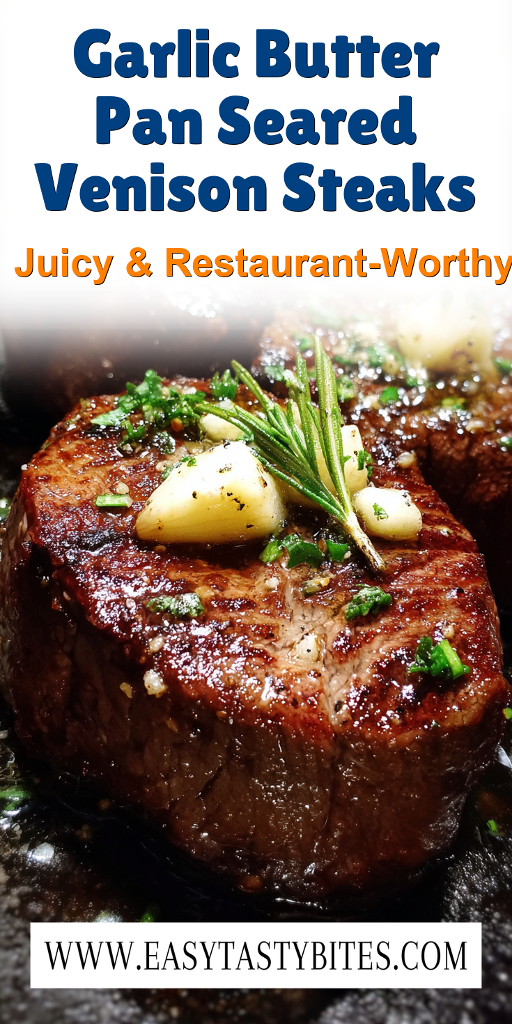 Garlic Butter Pan Seared Venison Steaks served warm with gentle spices and a cozy aroma