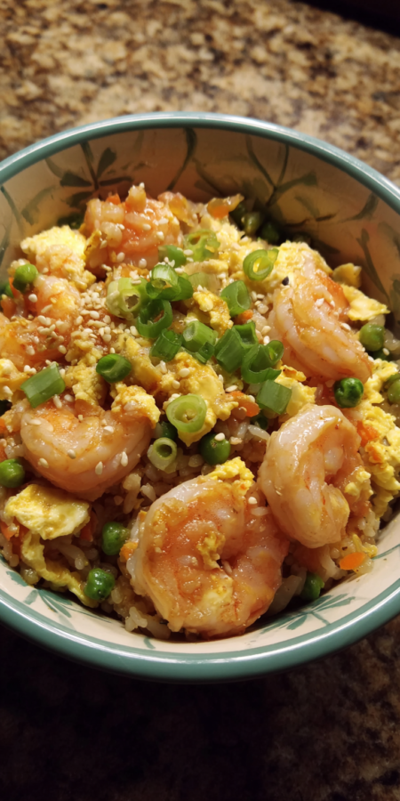 Garlic Butter Shrimp and Asparagus Pasta served warm with cozy spices