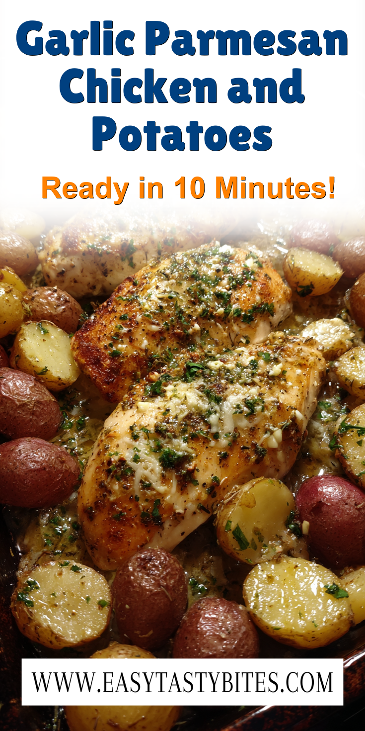 Garlic Parmesan Chicken and Potatoes served warm with cozy spices