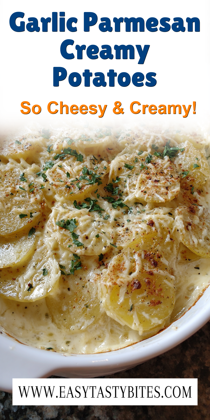 Garlic Parmesan Creamy Potatoes served warm with cozy spices