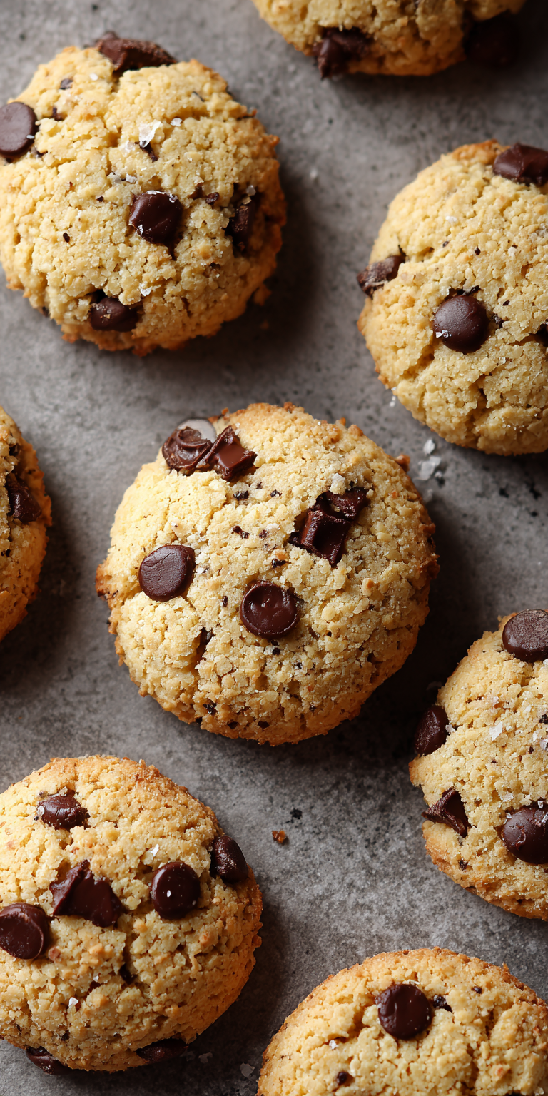 Gluten Free Almond Flour Chocolate Chip Cookies served warm with cozy spices