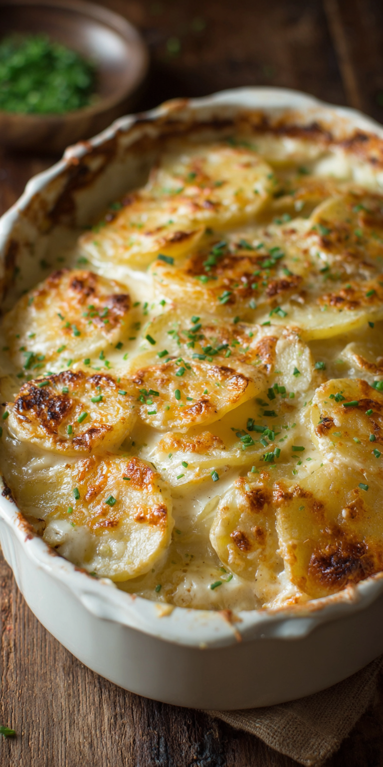 Gluten Free Scalloped Potatoes Easy served warm with cozy spices