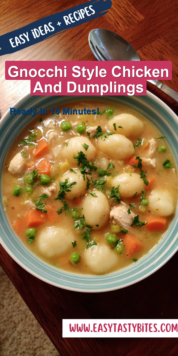 Gnocchi Style Chicken And Dumplings served warm with cozy spices