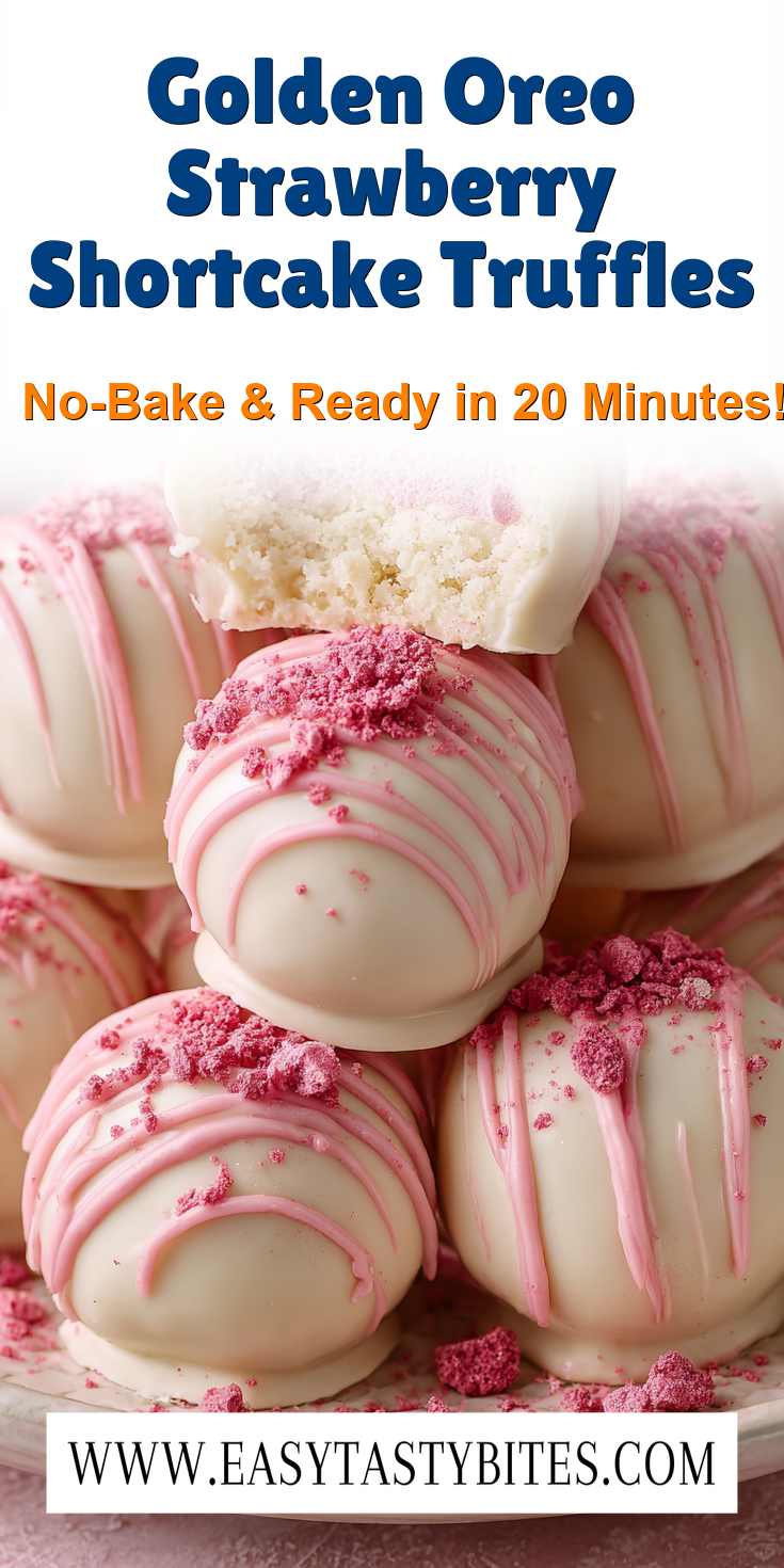 Golden Oreo Strawberry Shortcake Truffles served warm with cozy spices