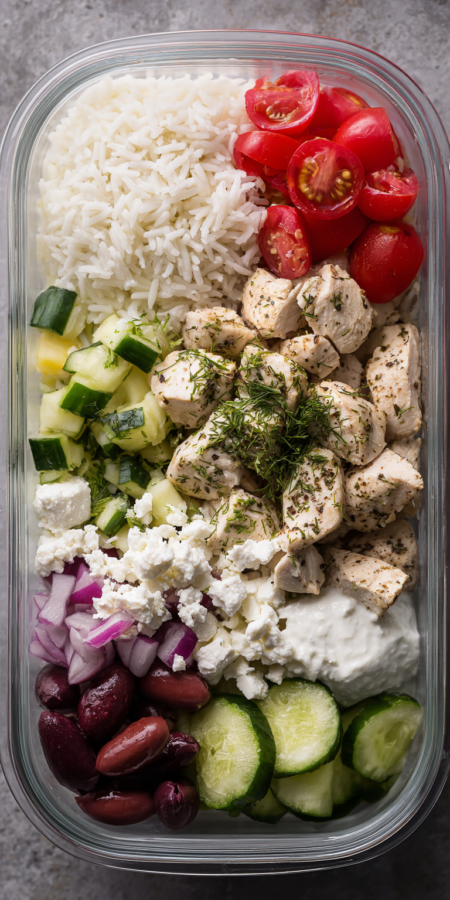 Greek Chicken Bowl Healthy Meal Prep Recipe