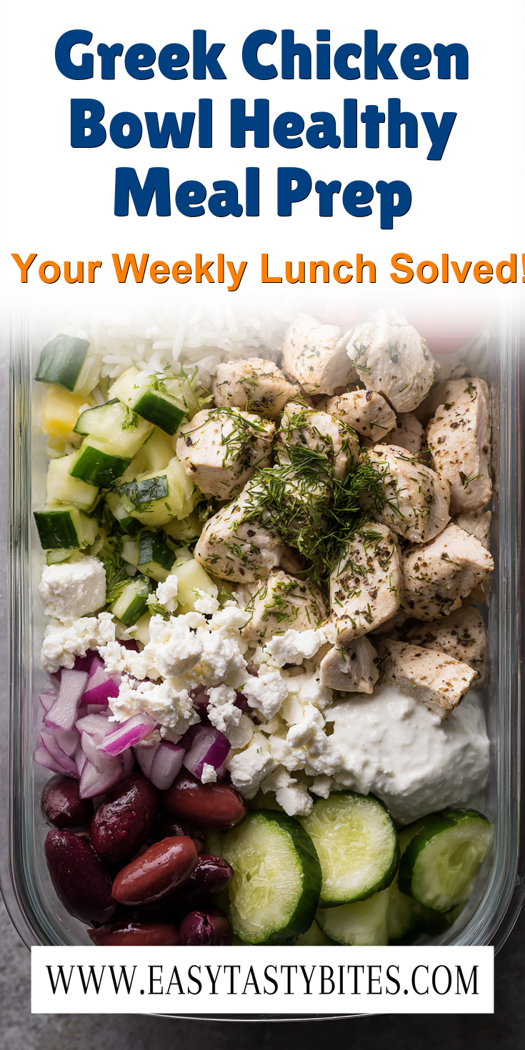 Greek Chicken Bowl Healthy Meal Prep served warm with cozy spices
