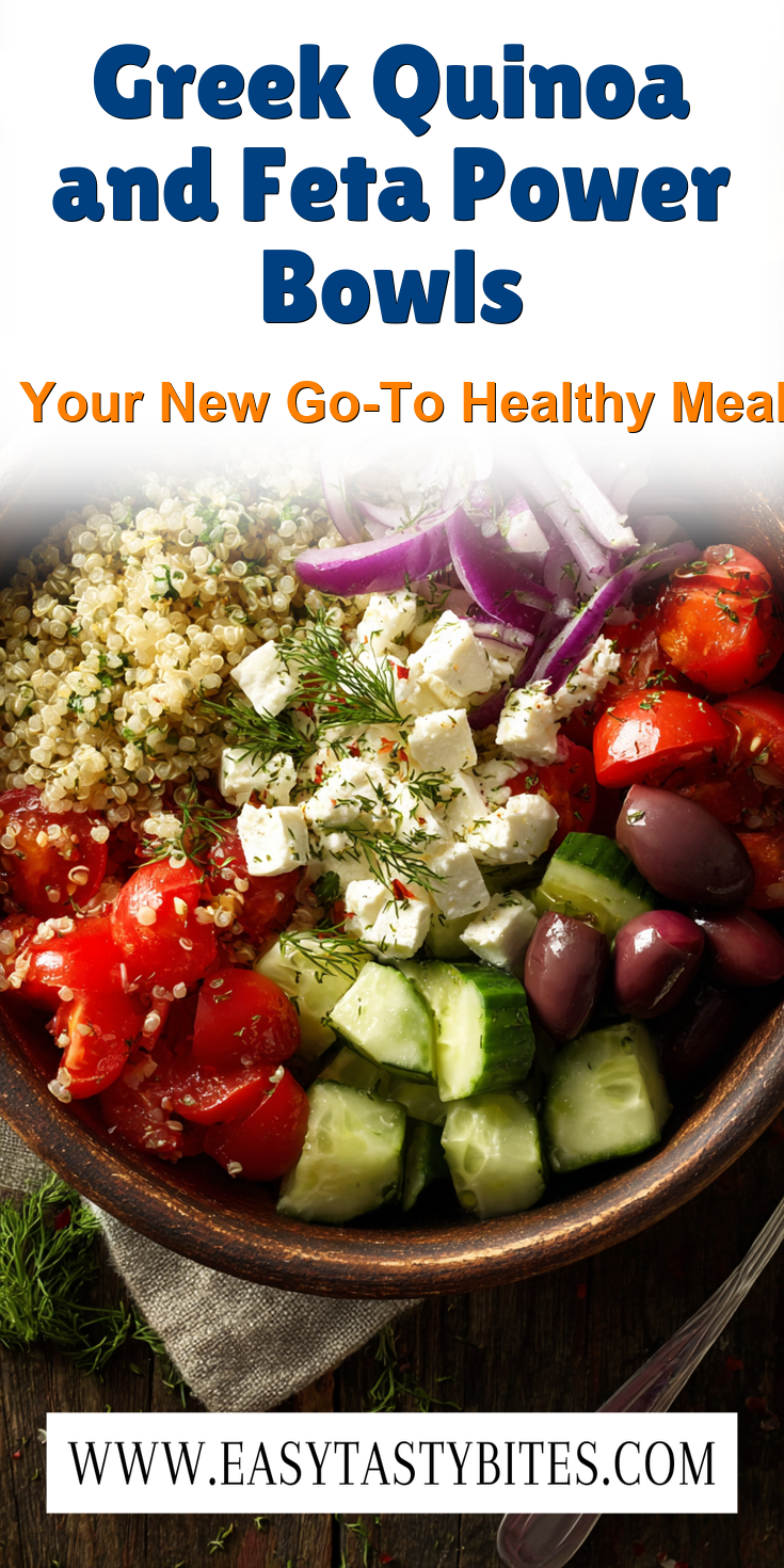 Greek Quinoa and Feta Power Bowls served warm with cozy spices