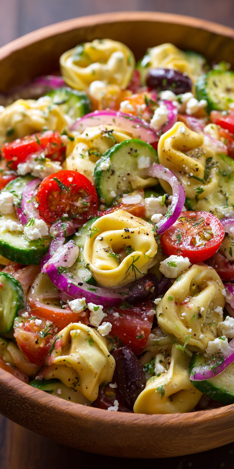 Greek Tortellini Salad 30 Minute Meals served warm with cozy spices