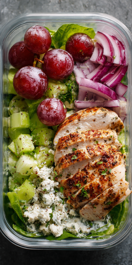 Greek Yogurt Chicken Salad Protein Meal Prep served warm with cozy spices