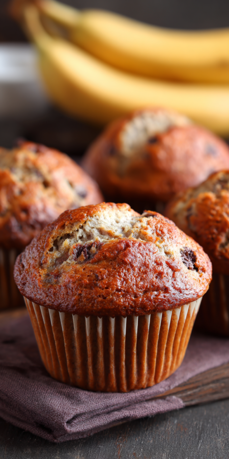 Greek Yogurt Protein Banana Muffins served warm with cozy spices