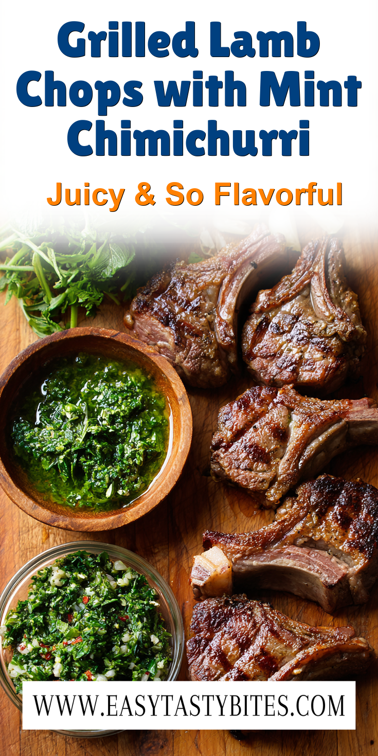 Grilled Lamb Chops with Mint Chimichurri served warm with cozy spices
