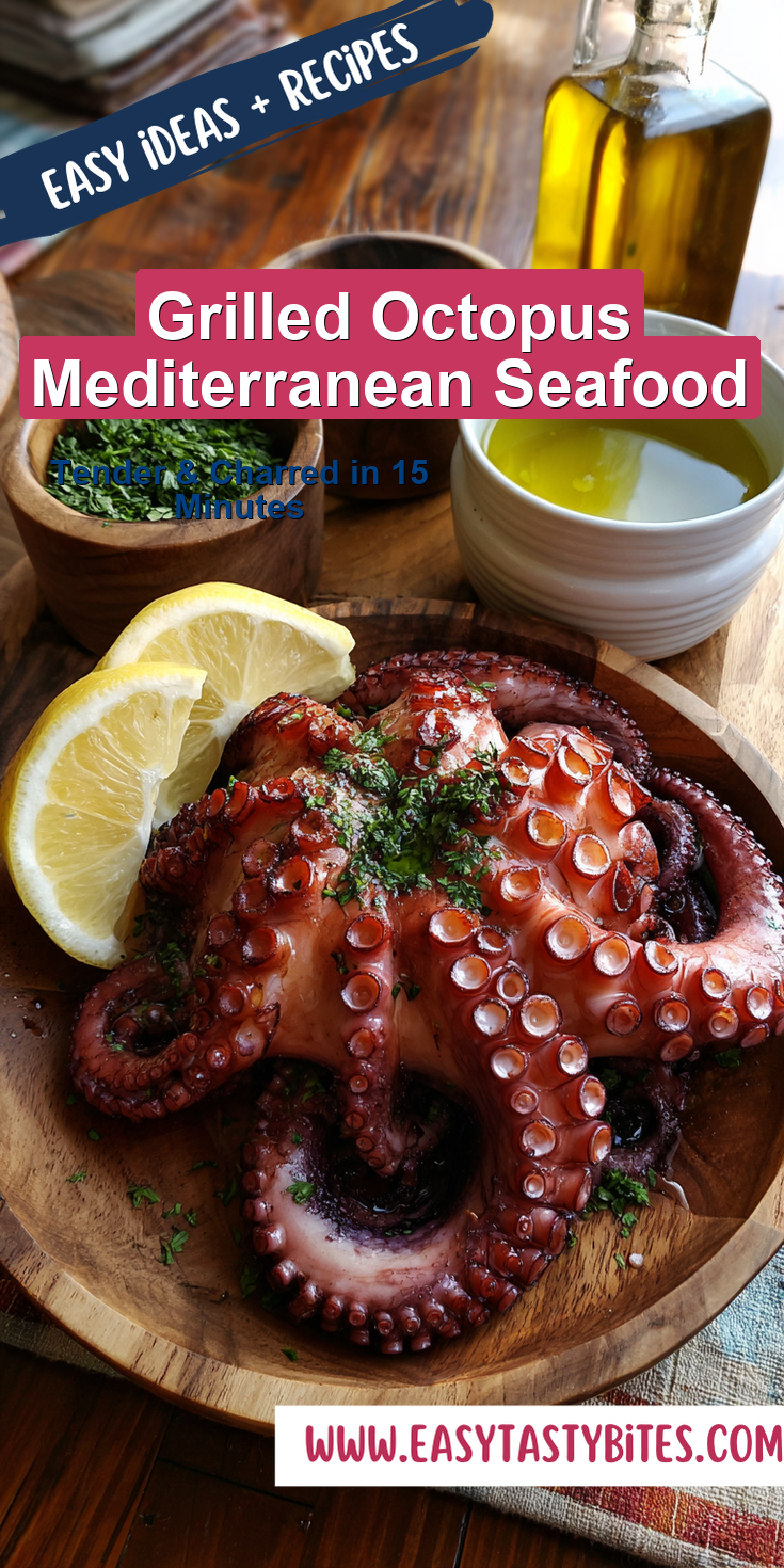 Grilled Octopus Mediterranean Seafood served warm with gentle spices and a cozy aroma