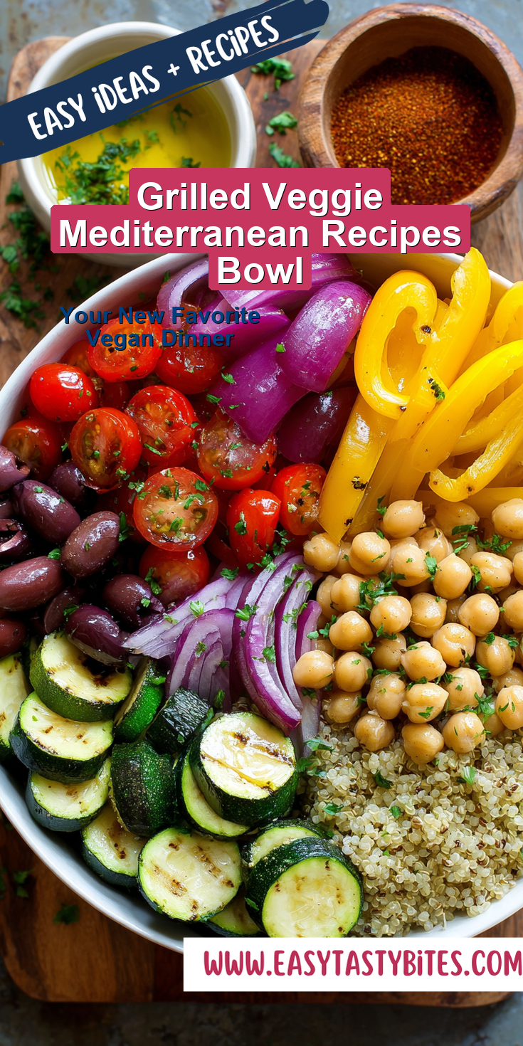 Grilled Veggie Mediterranean Recipes Bowl served warm with cozy spices