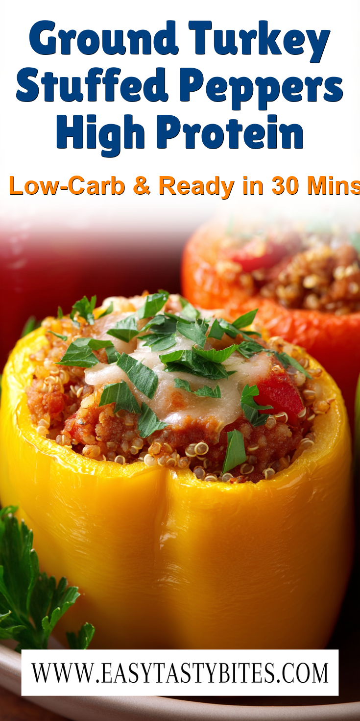 Ground Turkey Stuffed Peppers High Protein served warm with cozy spices