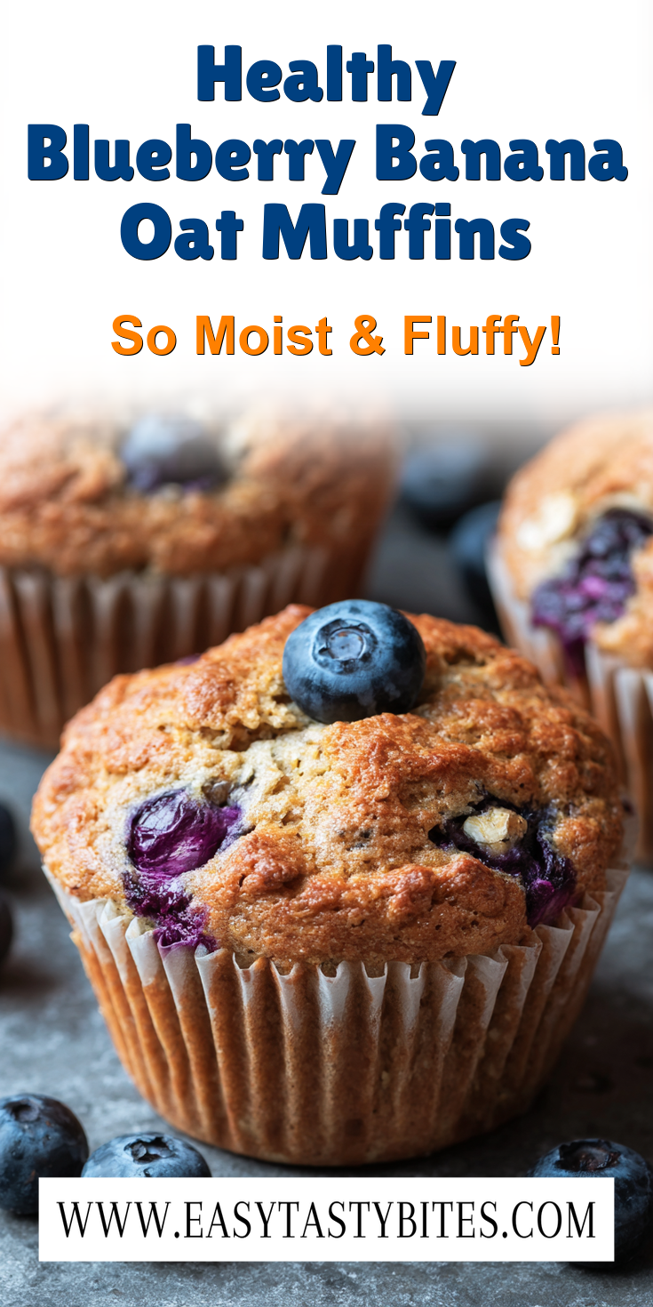 Healthy Blueberry Banana Oat Muffins served warm with cozy spices
