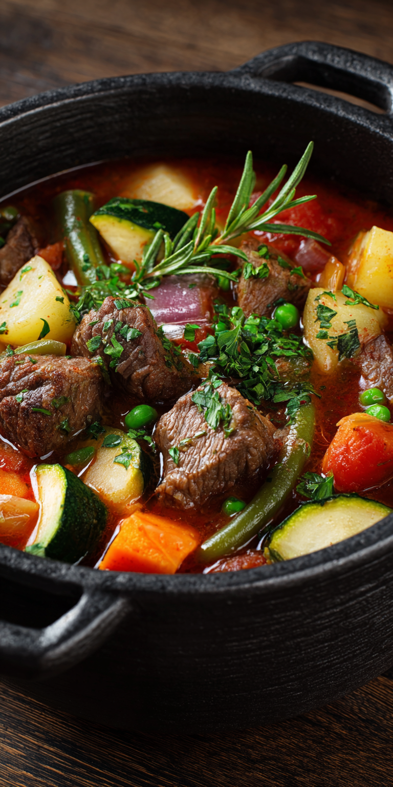 Hearty Venison Vegetable Soup served warm with cozy spices