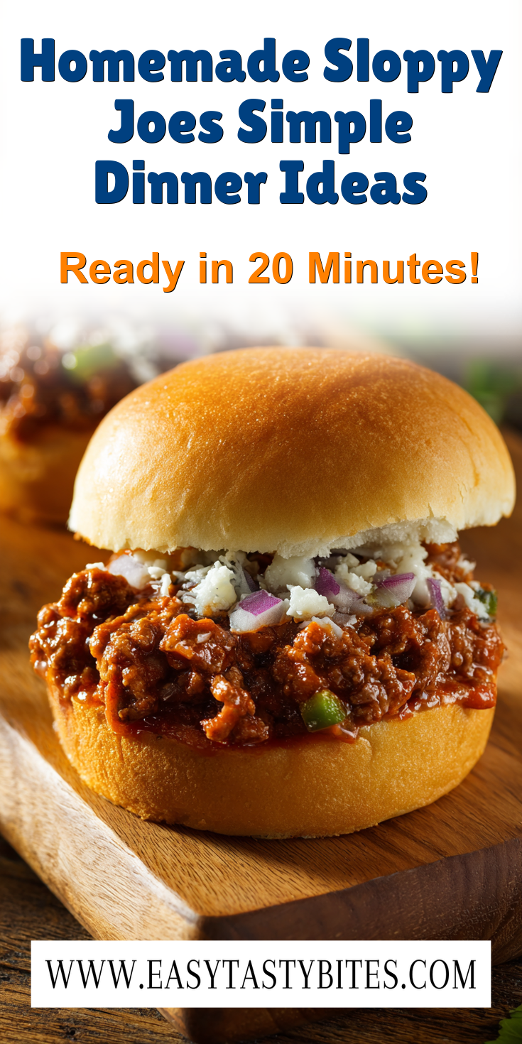 Homemade Sloppy Joes Simple Dinner Ideas served warm with cozy spices