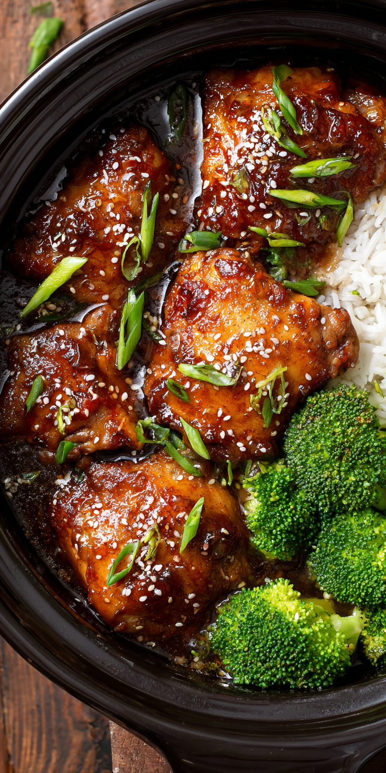 Honey Garlic Slow Cooker Easy Meal served warm with cozy spices