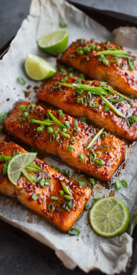 Honey Glazed Salmon Easy Dinner Ideas served warm with cozy spices