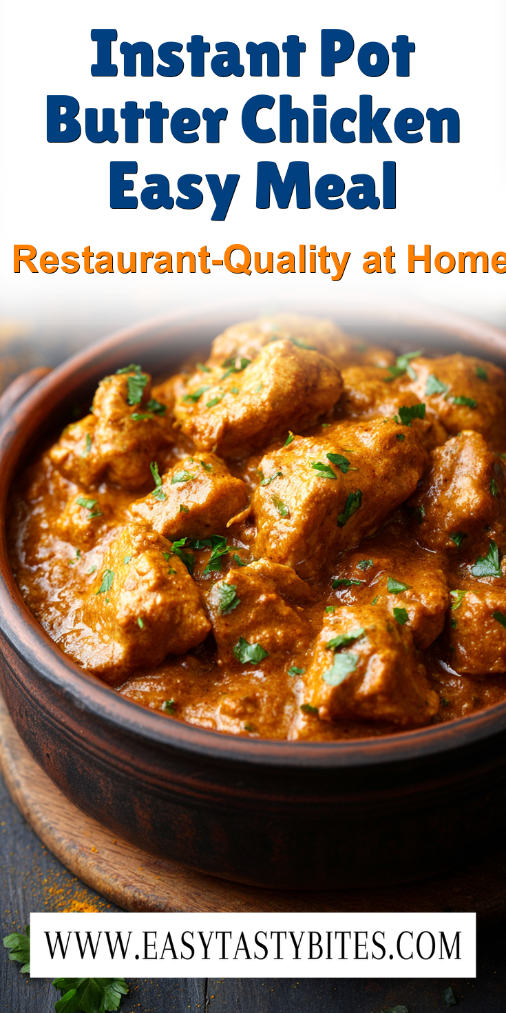 Instant Pot Butter Chicken Easy Meal served warm with cozy spices