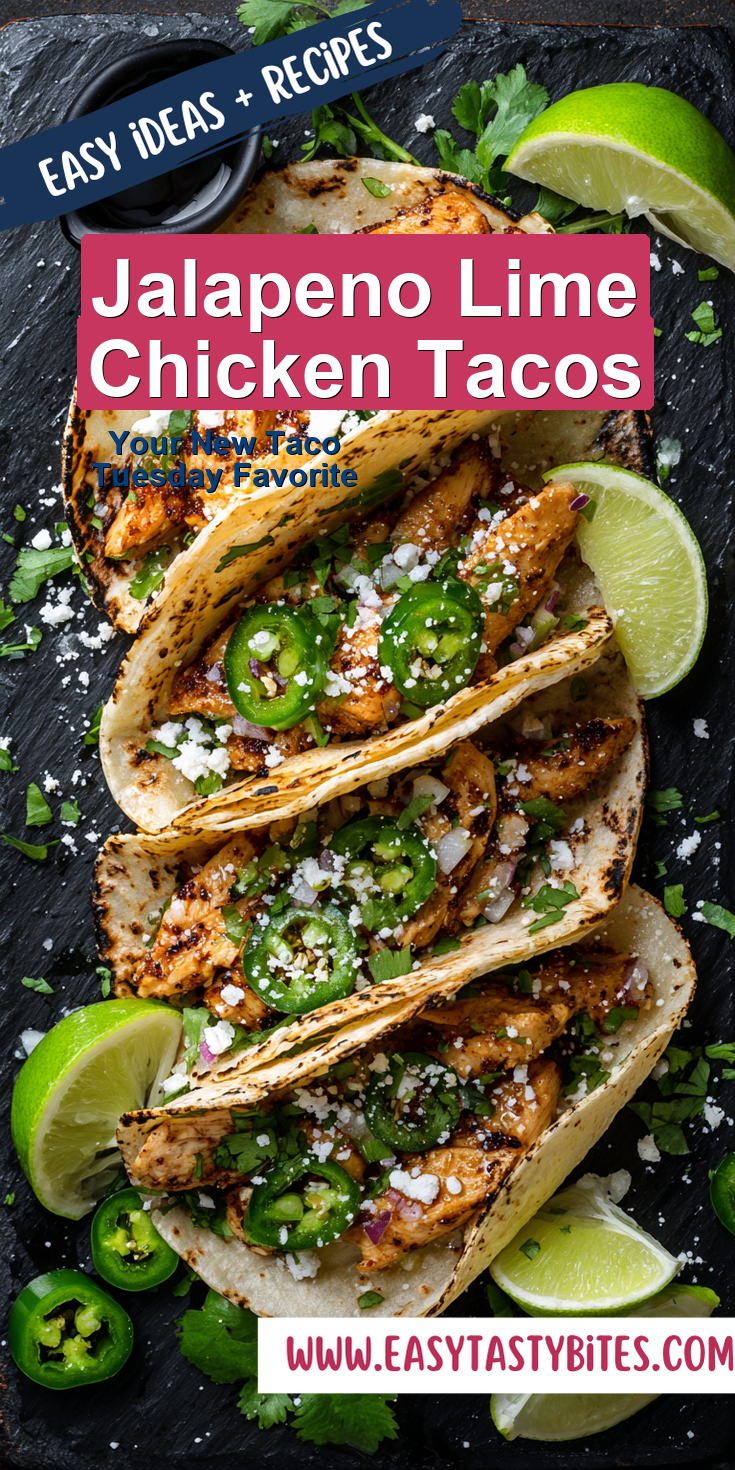 Jalapeno Lime Chicken Tacos served warm with cozy spices