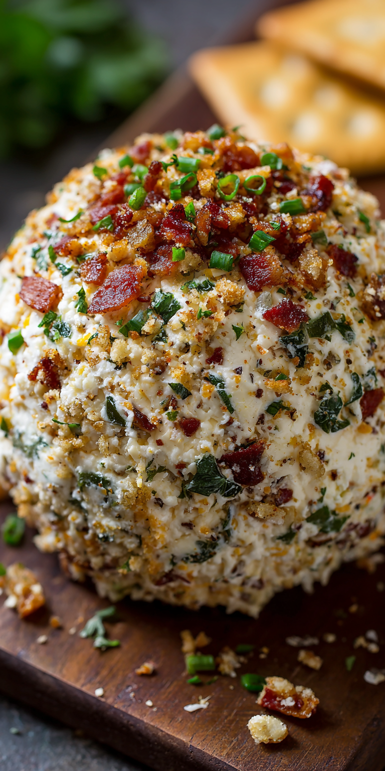 Jalapeno Popper Cheese Ball served warm with cozy spices