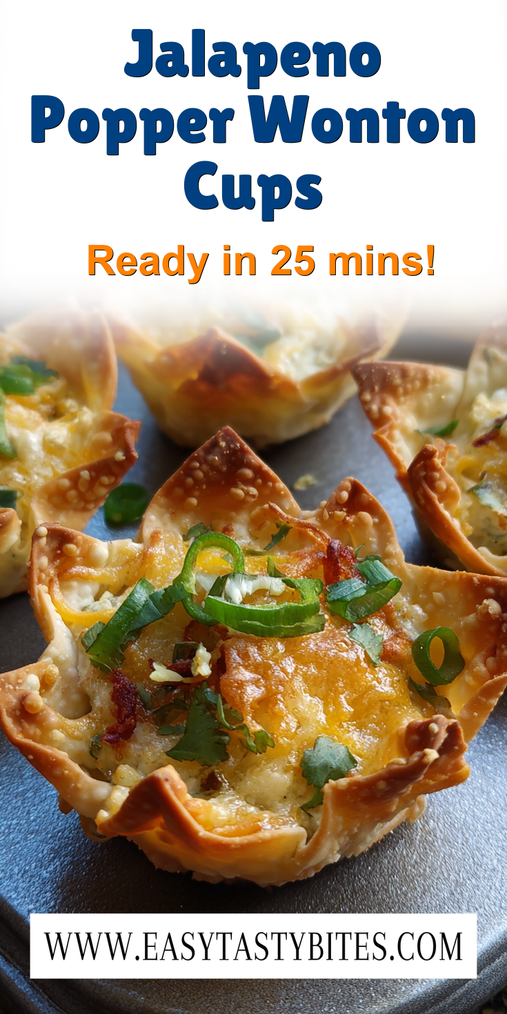 Jalapeno Popper Wonton Cups served warm with cozy spices