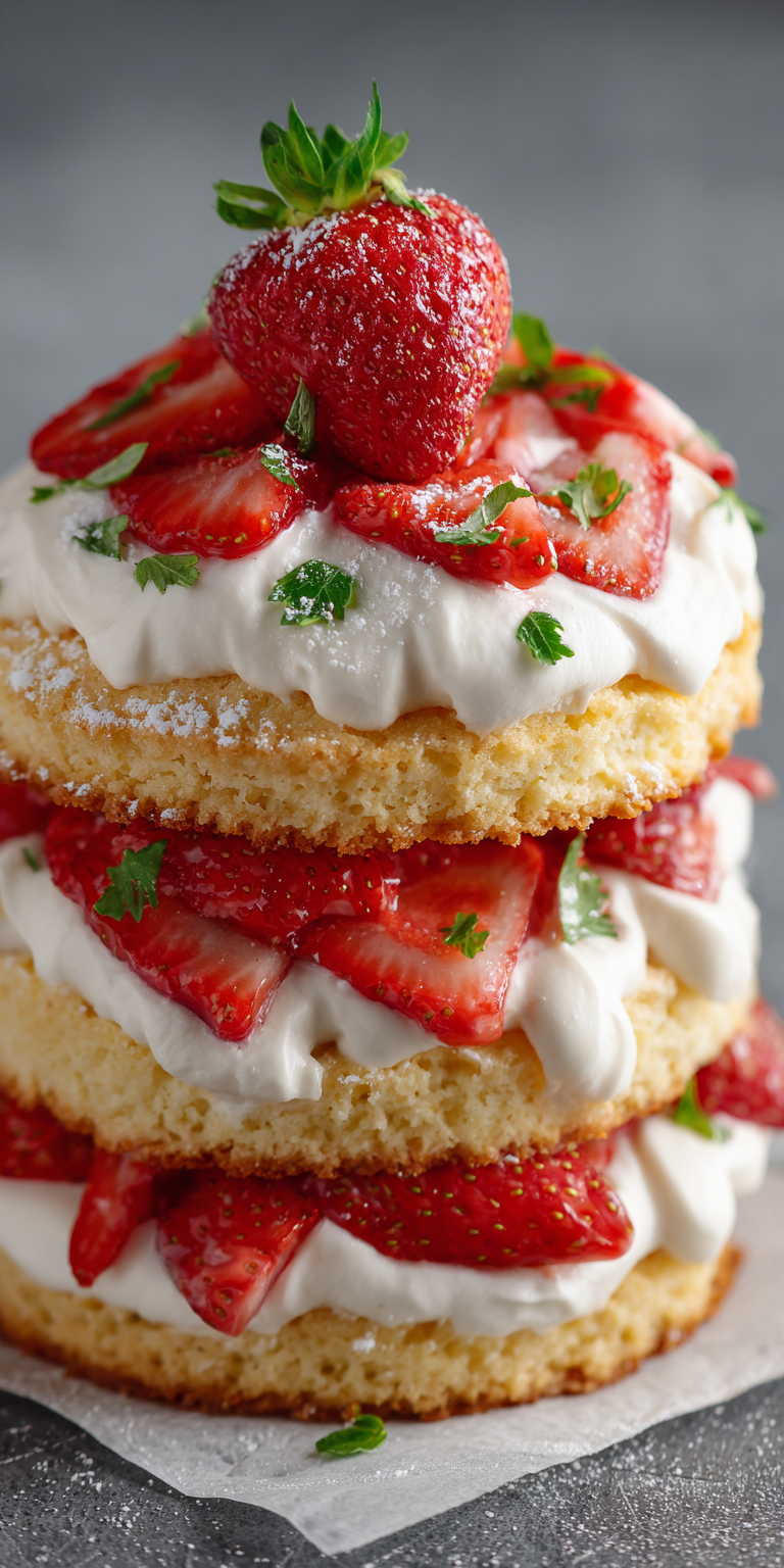 Keto Almond Flour Strawberry Shortcake served warm with cozy spices