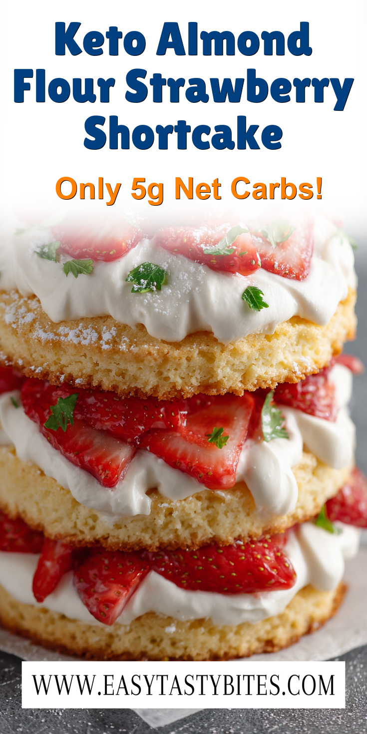 Keto Almond Flour Strawberry Shortcake served warm with cozy spices