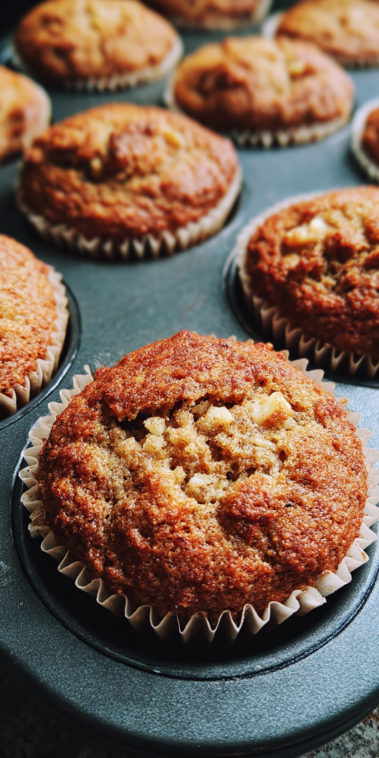 Keto Low Carb Banana Nut Muffins served warm with cozy spices