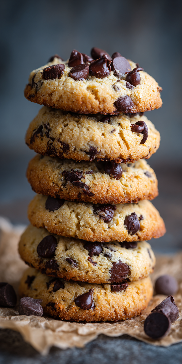 Keto Low Carb Chocolate Chip Cookies served warm with cozy spices
