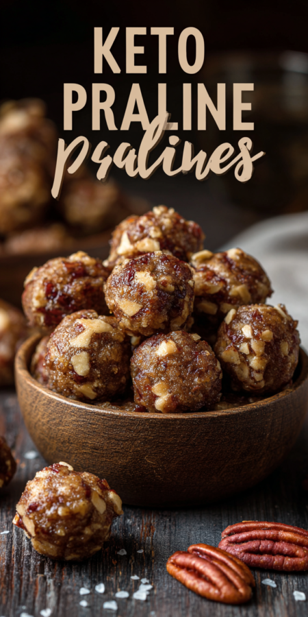 Keto Pecan Pralines served warm with cozy spices