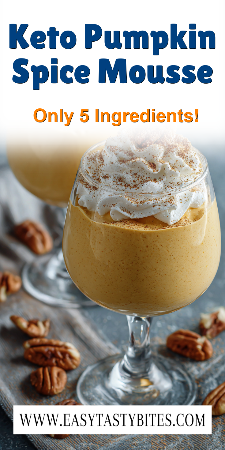 Keto Pumpkin Spice Mousse served warm with cozy spices