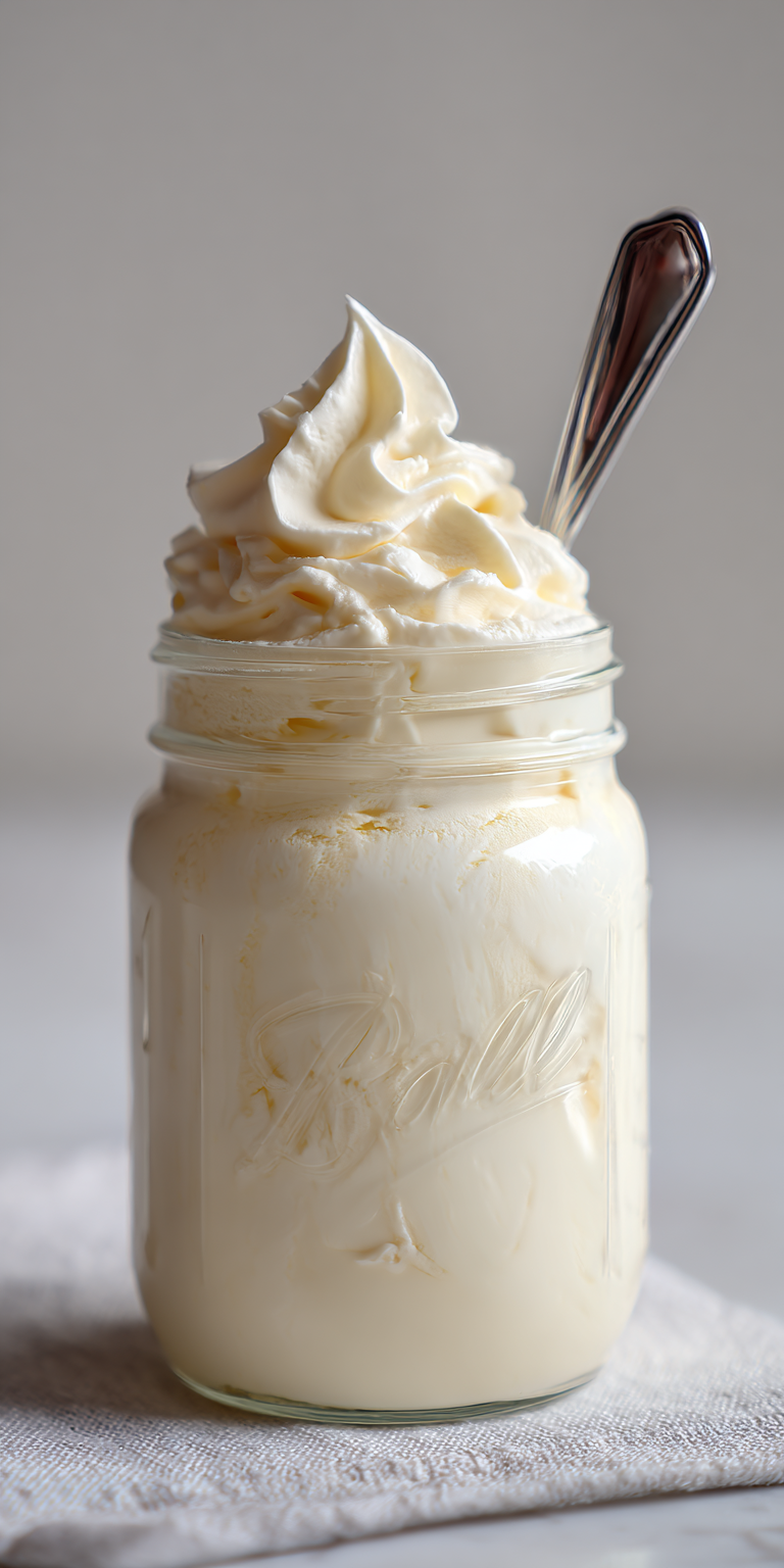 Keto Vanilla Ice Cream Mason Jar served warm with cozy spices