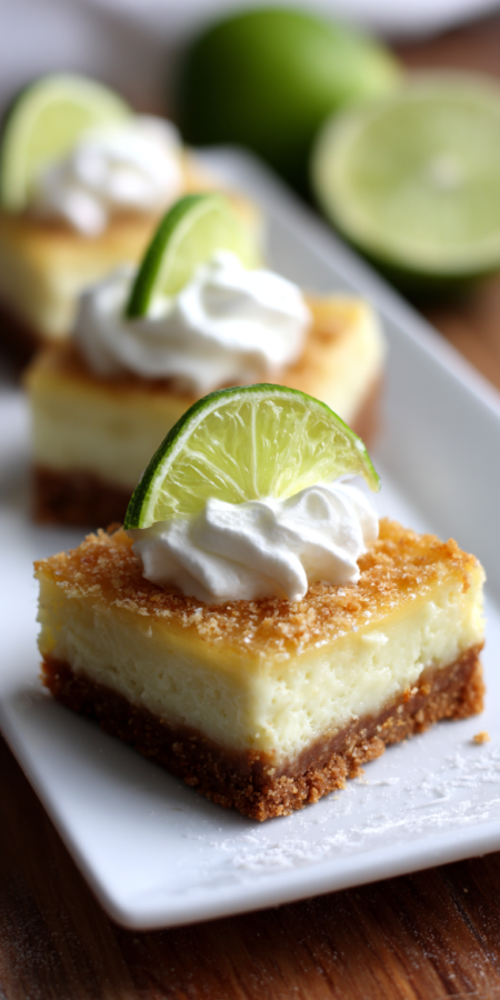 Key Lime Pie Bars Dessert served warm with cozy spices