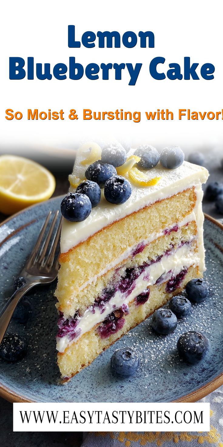 Lemon Blueberry Cake served warm with cozy spices