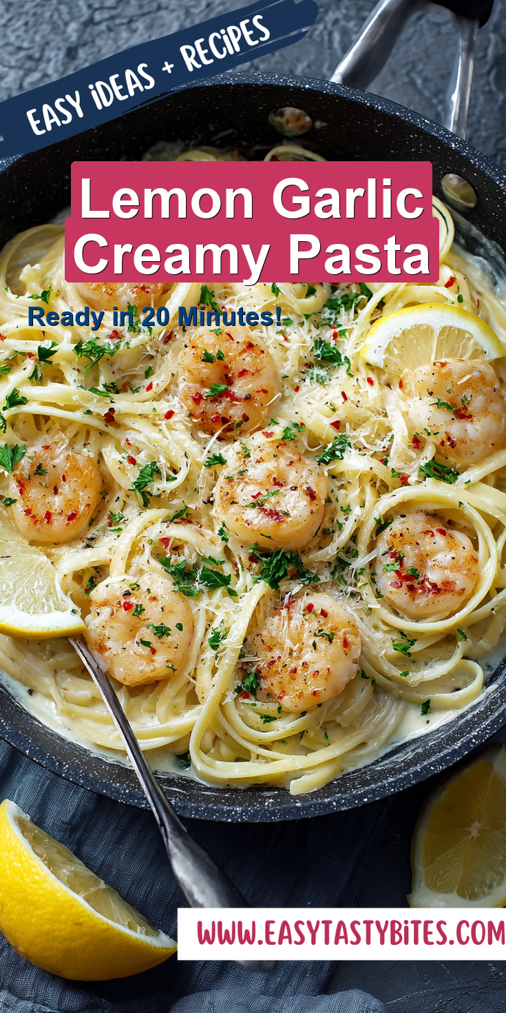 Lemon Garlic Creamy Pasta served warm with cozy spices