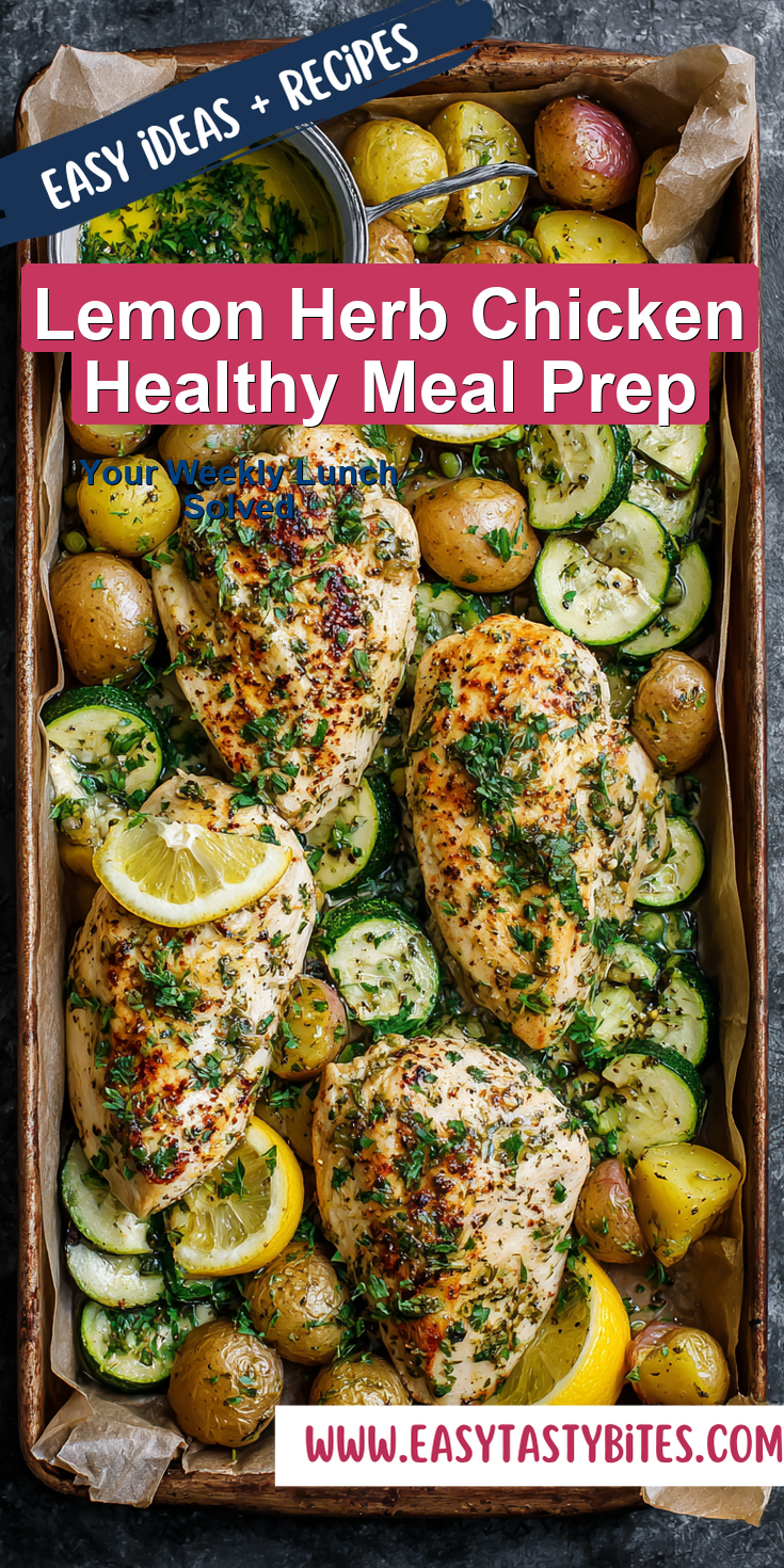Lemon Herb Chicken Healthy Meal Prep served warm with cozy spices