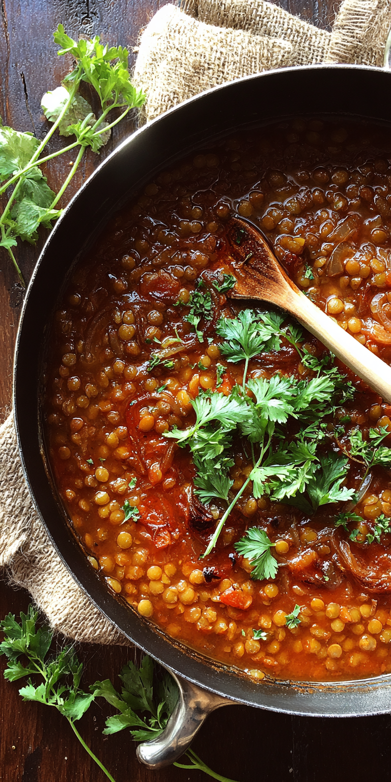 Lentil Soup High Protein Low Calorie served warm with cozy spices