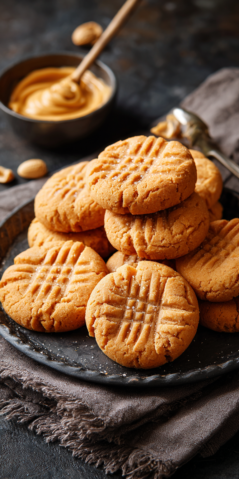 Low Carb Peanut Butter Cookies served warm with cozy spices