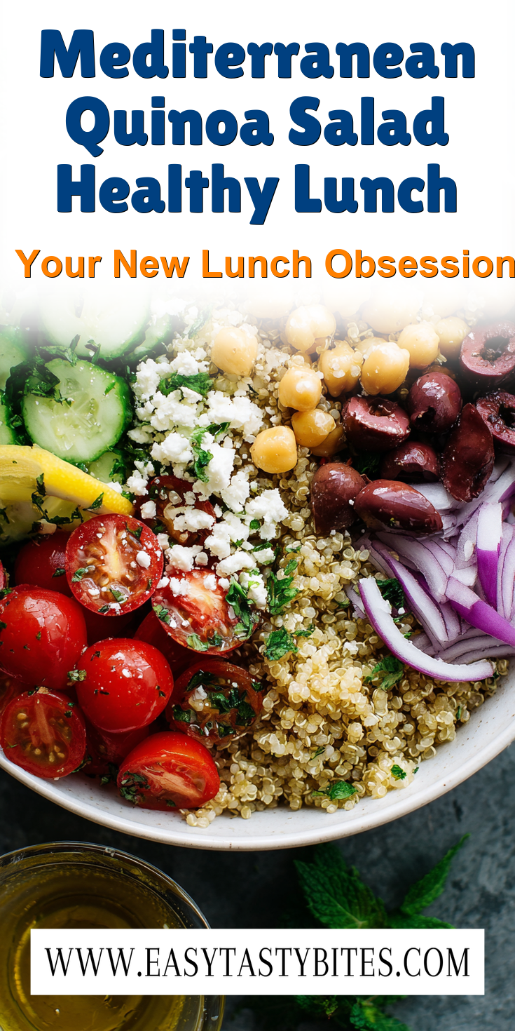Mediterranean Quinoa Salad Healthy Lunch served warm with cozy spices