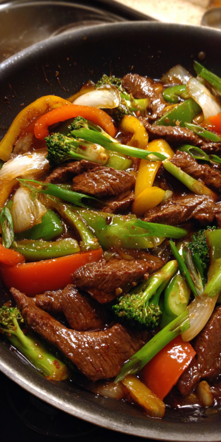 Mongolian Venison Stir Fry served warm with cozy spices