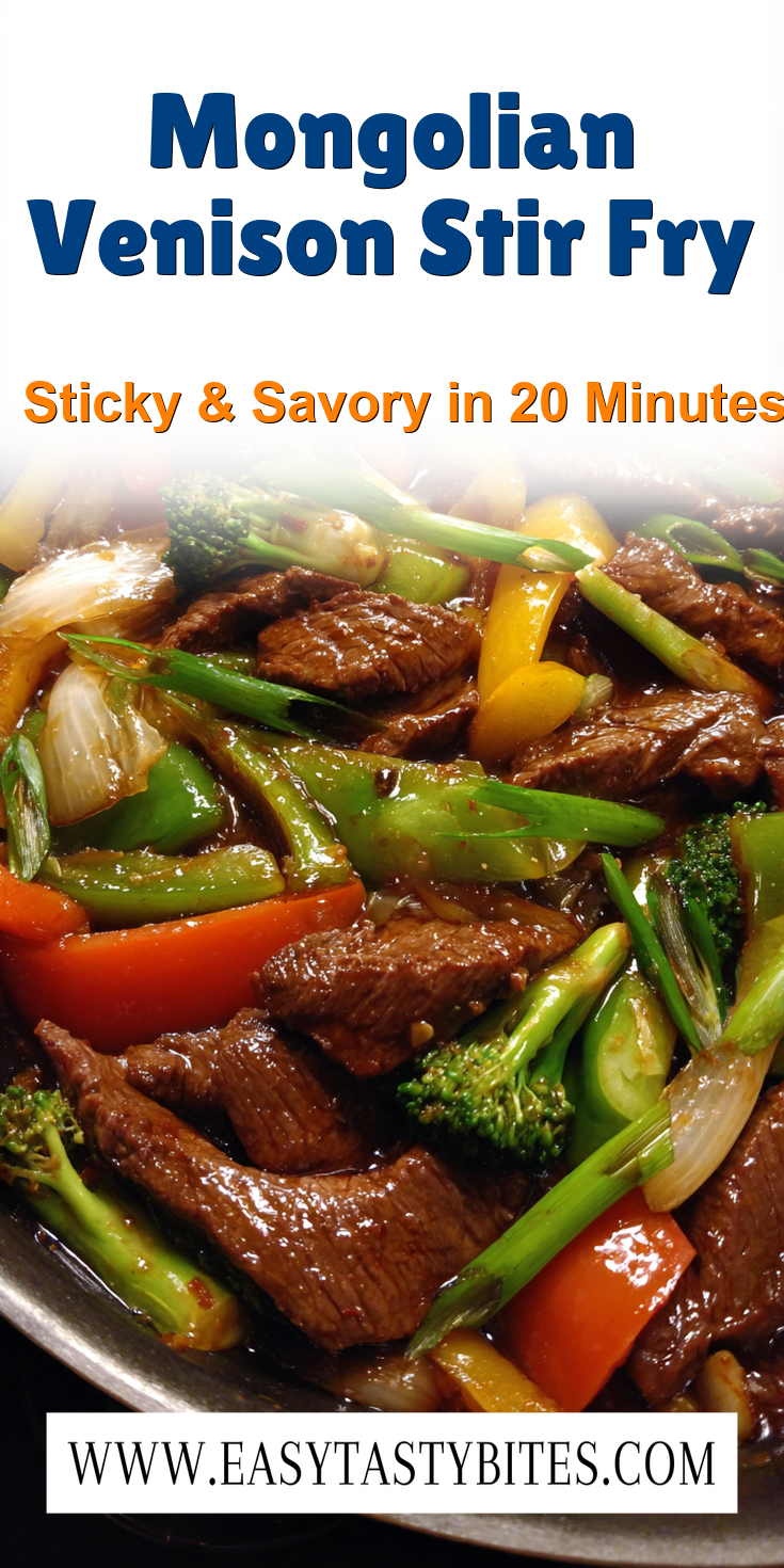 Mongolian Venison Stir Fry served warm with cozy spices