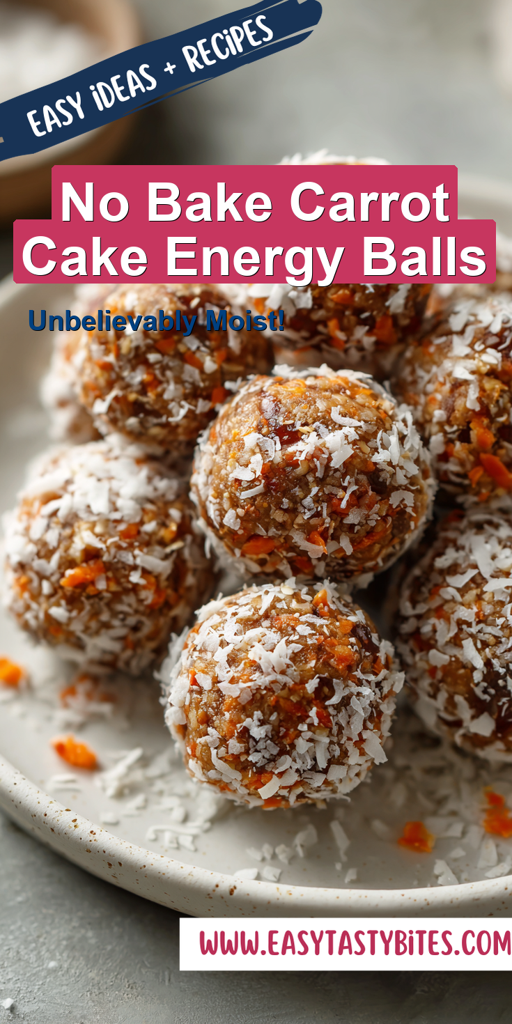 No Bake Carrot Cake Energy Balls served warm with cozy spices