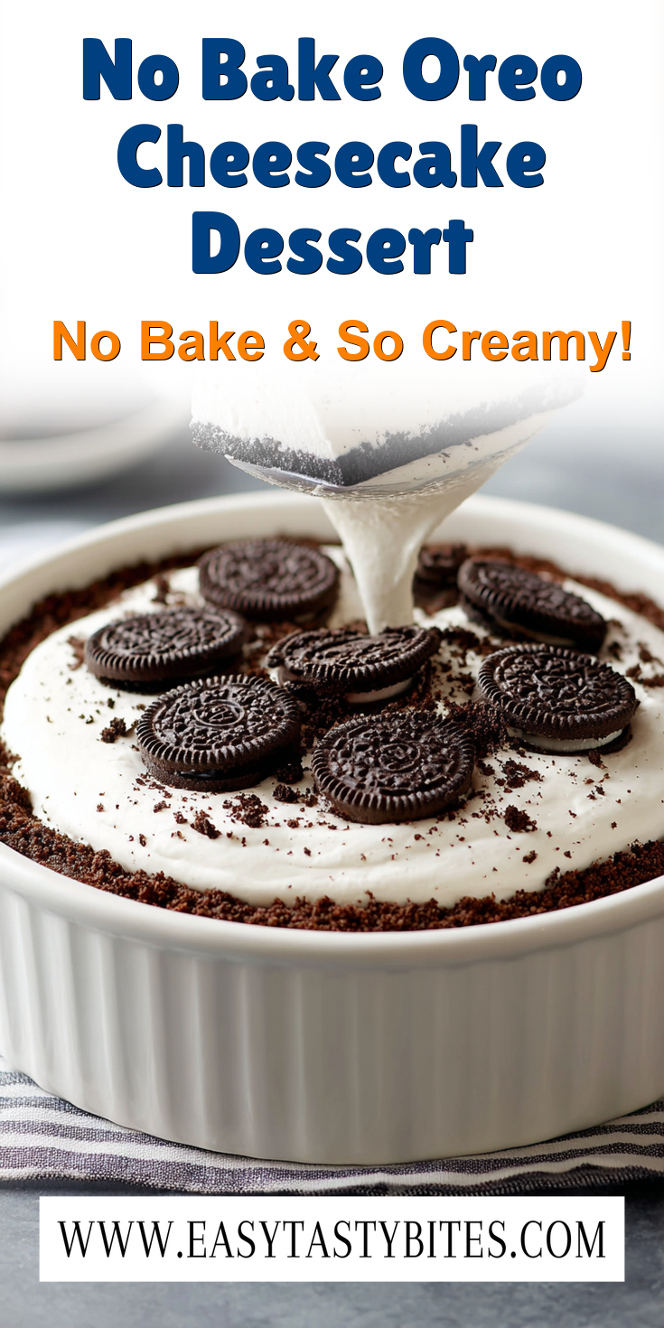 No Bake Oreo Cheesecake Dessert served warm with cozy spices