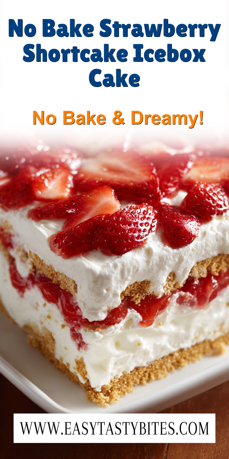 No Bake Strawberry Shortcake Icebox Cake served warm with cozy spices