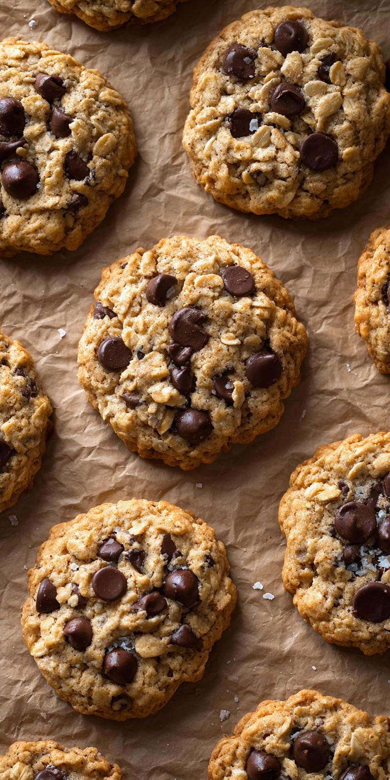 Oatmeal Chocolate Chip Cookies served warm with cozy spices