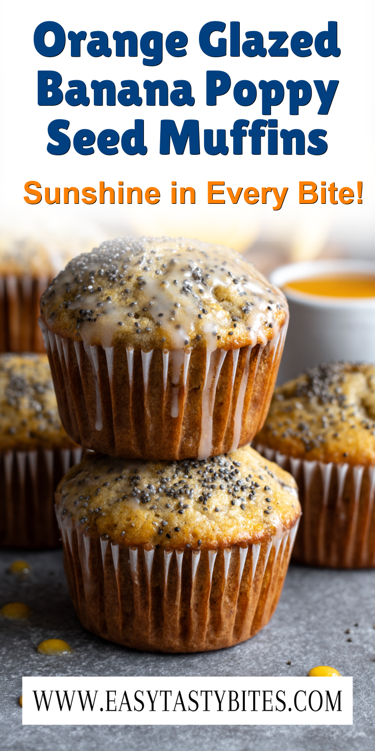 Orange Glazed Banana Poppy Seed Muffins served warm with gentle spices and a cozy aroma