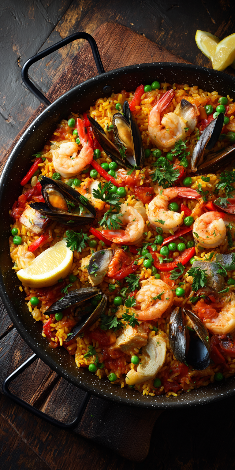 Paella Spanish Seafood Dishes Recipe
