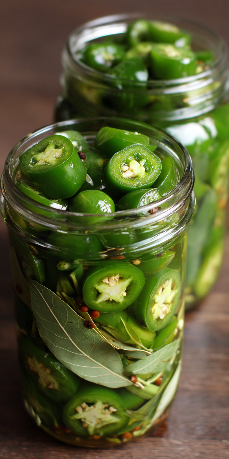 Pickled Jalapenos Homemade Jar served warm with cozy spices